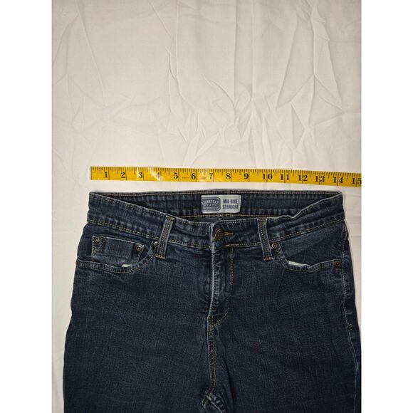 Levi's Strauss Mid-Rise Signature Jeans Misses Women 8 Blue Straight Leg - Picture 3 of 8